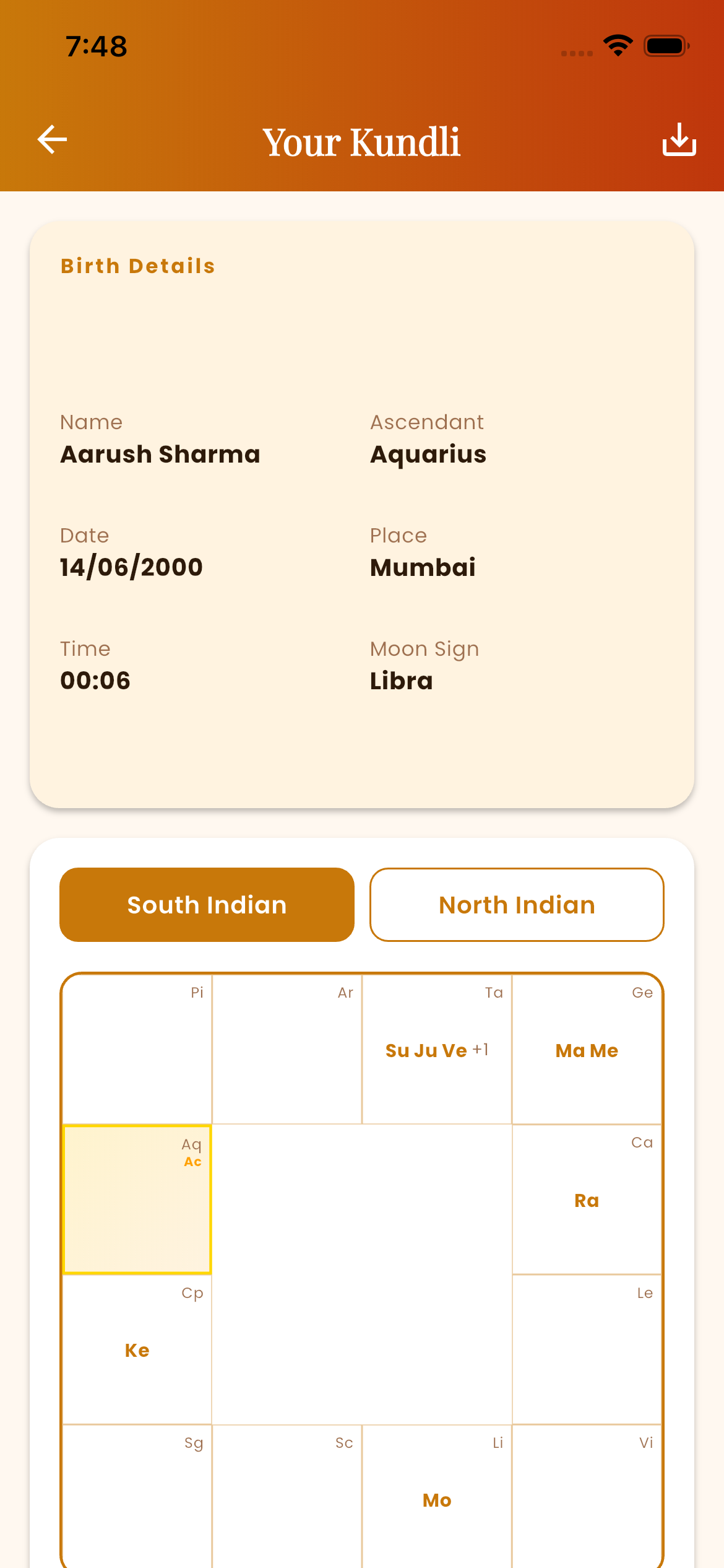 Future Suggest app — screen 3